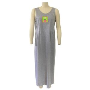 Vintage Cottage Core Heather Gray Fresh Produce Dress